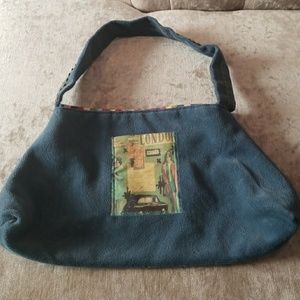 Blue material London bag LA designer